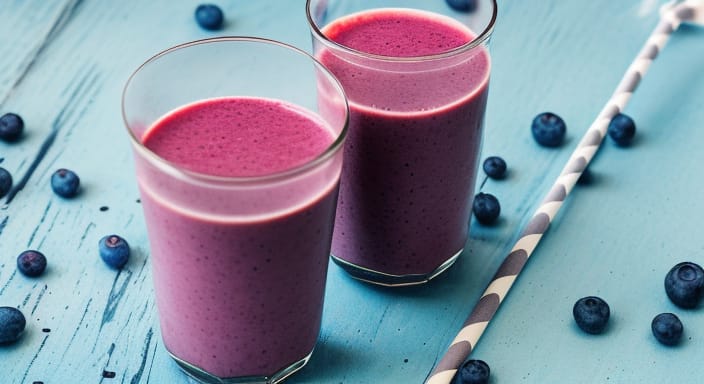 Blueberry Flaxseed Booster Smoothie